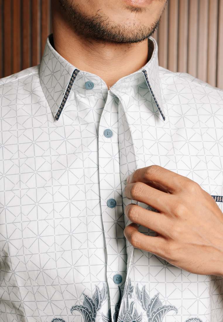 Hadinata Embroidery Batik Kemeja Pendek Mavendra Madira-3